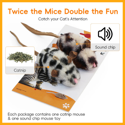 Electronic Sound Mouse Cat Toy 2 Pack®