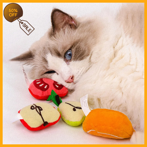 All For Paws Catnip Toys 3D Fruit Stimulates®