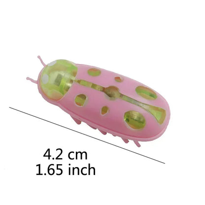 Funny Electric Bugs Catnip Toy Automatic Tunnel Mini Robot Bug Vibration Insect Toys For Cats Battery Operated Cockroach Ladybug