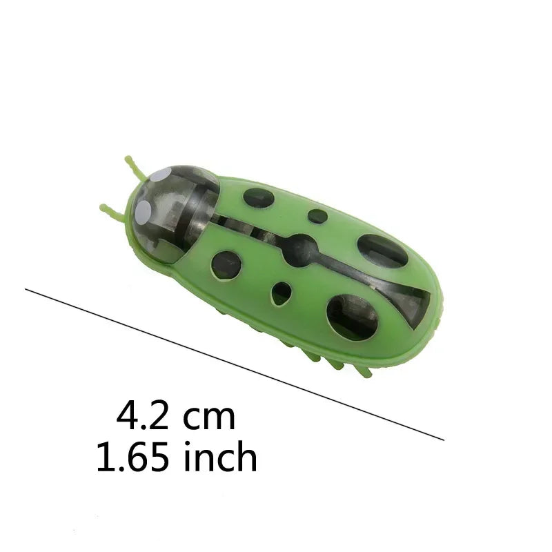 Funny Electric Bugs Catnip Toy Automatic Tunnel Mini Robot Bug Vibration Insect Toys For Cats Battery Operated Cockroach Ladybug