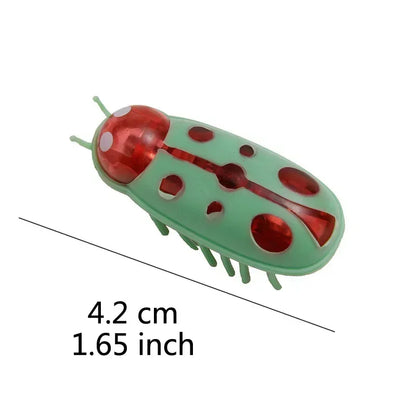 Funny Electric Bugs Catnip Toy Automatic Tunnel Mini Robot Bug Vibration Insect Toys For Cats Battery Operated Cockroach Ladybug