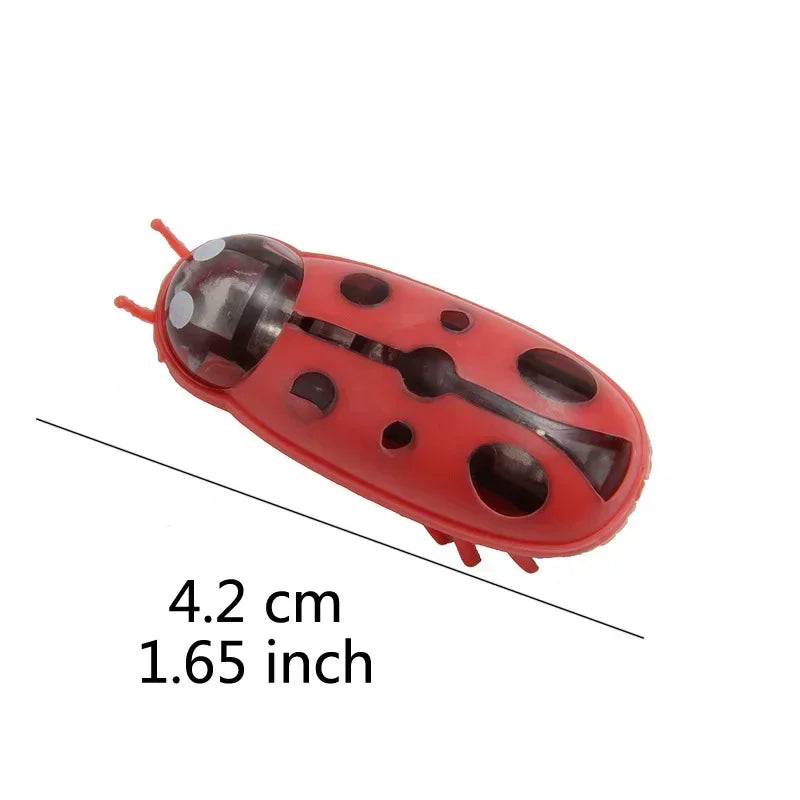 Funny Electric Bugs Catnip Toy Automatic Tunnel Mini Robot Bug Vibration Insect Toys For Cats Battery Operated Cockroach Ladybug