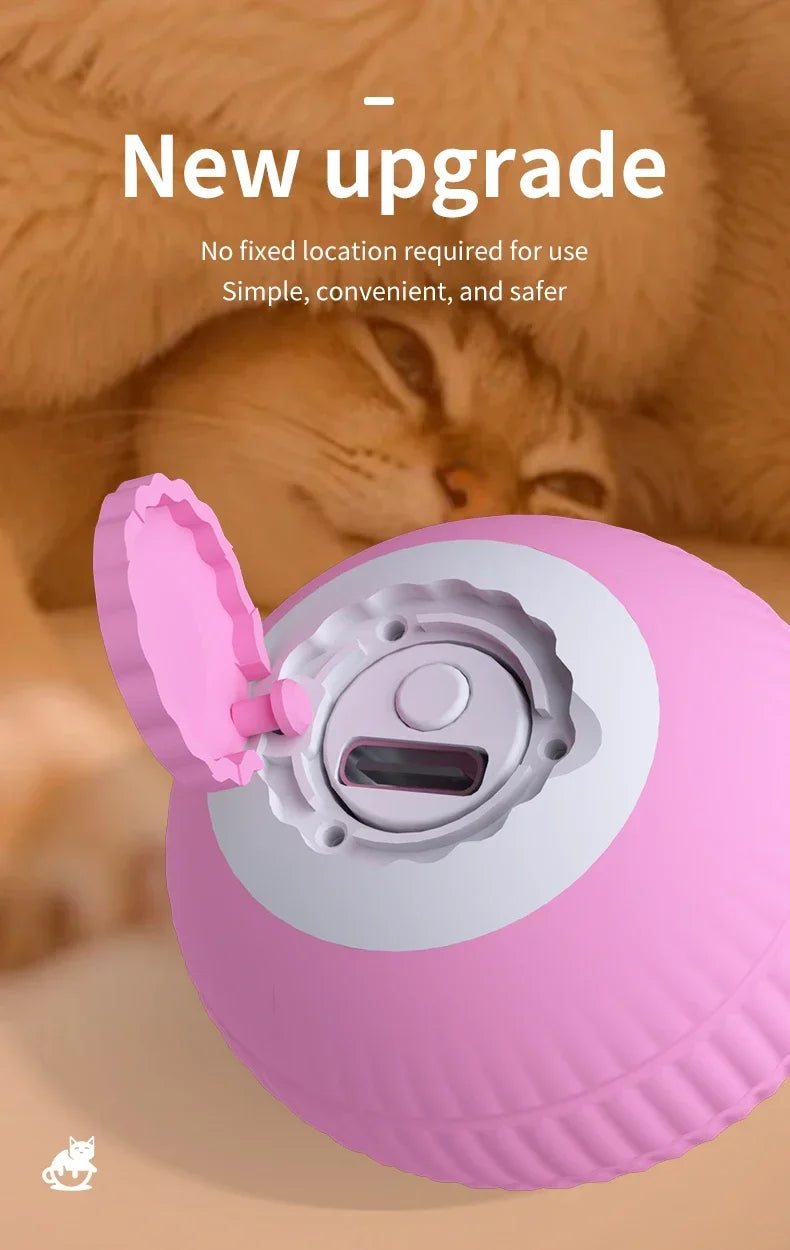 Interactive Cat Toys Ball Auto Electric Rolling Ball Toys for Cats/Kitty Pets Smart Automatic Teaser USB Rechargeable