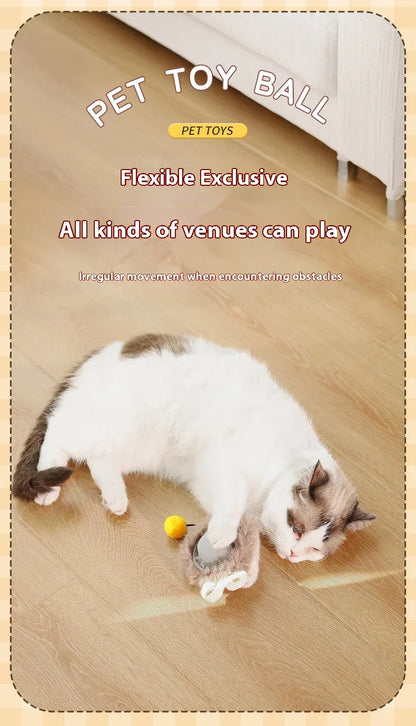 Interactive Cat Toys Ball Auto Electric Rolling Ball Toys for Cats/Kitty Pets Smart Automatic Teaser USB Rechargeable